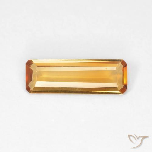 0.97ct Natural Laranja-Ouro Citrino, Corte Esmeralda, VVS-VS