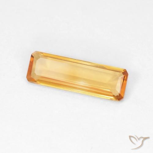 Citrino Laranja-Ouro Natural 0.87ct, Corte Octógono / Esmeralda, VVS-VS