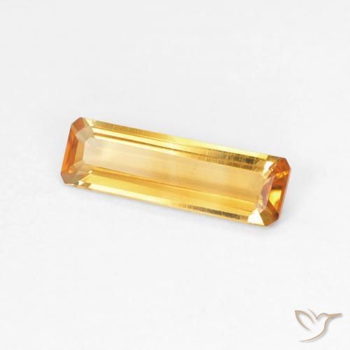 Citrino Laranja-dourado médio Natural 0.86ct, Corte Octógono / Esmeralda, VVS-VS