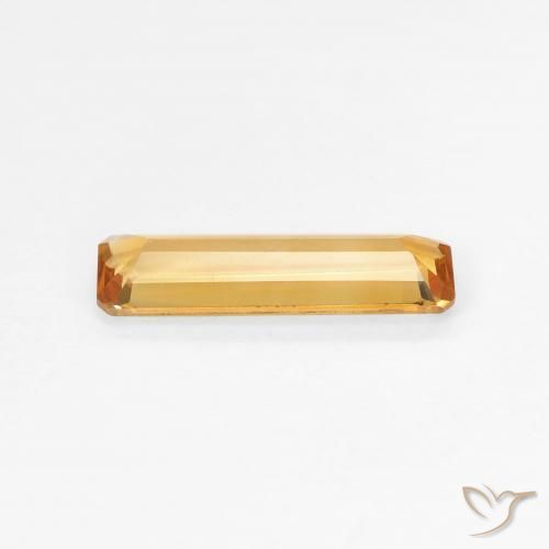 Citrino Laranja-dourado médio Natural 0.86ct, Corte Octógono / Esmeralda, VVS-VS