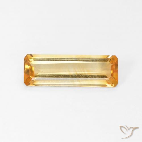 1.26ct Natural Laranja-Ouro Citrino, Corte Esmeralda, VVS-VS