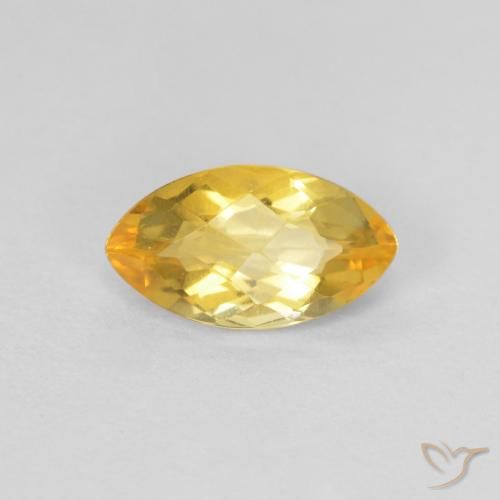 0.88ct Natural Dourado Citrino, Marquesa, VS