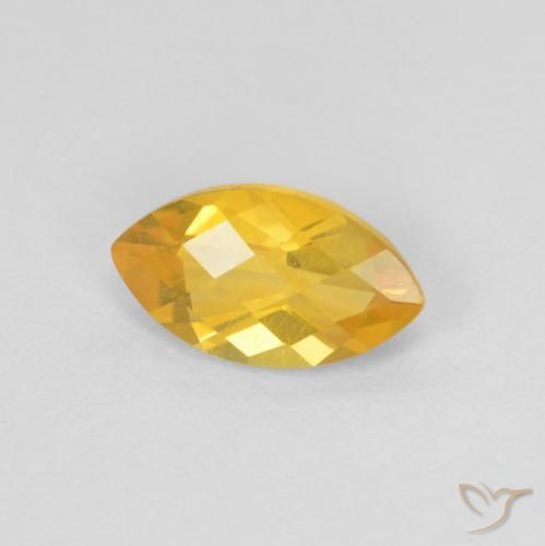 Citrino ouro brilhante Natural 0.91ct, Marquesa, VS