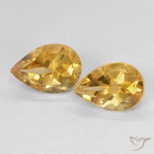 1.30ctw Natural Dourado Citrino, Formato de pêra, VVS
