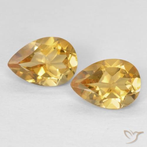 1.35ctw Natural Dourado Citrino, Formato de pêra, VVS-VS