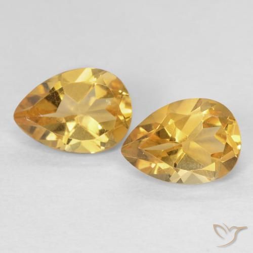 1.46ctw Natural Dourado Citrino, Formato de pêra, VVS-VS