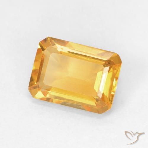Citrino Medium Light Orange-Gold Natural 1.48ct, Corte Octógono / Esmeralda, VVS-VS
