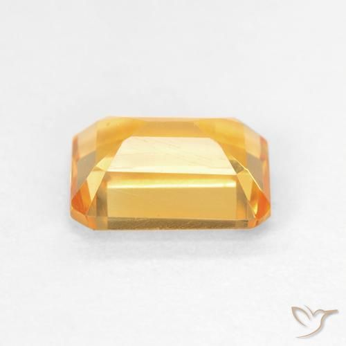 Citrino Medium Light Orange-Gold Natural 1.48ct, Corte Octógono / Esmeralda, VVS-VS