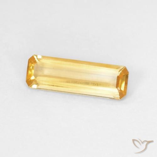 Citrino Laranja Dourado Profundo Natural 1.06ct, Corte Octógono / Esmeralda, VVS-VS