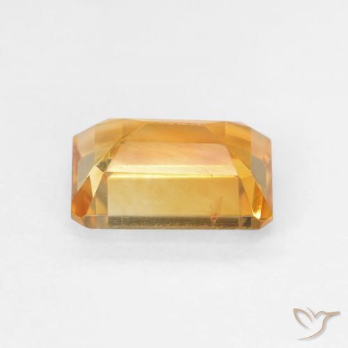 Citrino Laranja escuro-dourado Natural 1.50ct, Corte Octógono / Esmeralda, VVS-VS