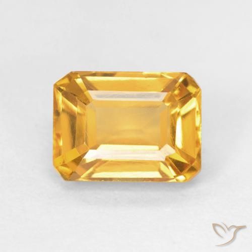 1.74ct Natural Laranja Dourada Citrino, Corte Esmeralda, VVS-VS