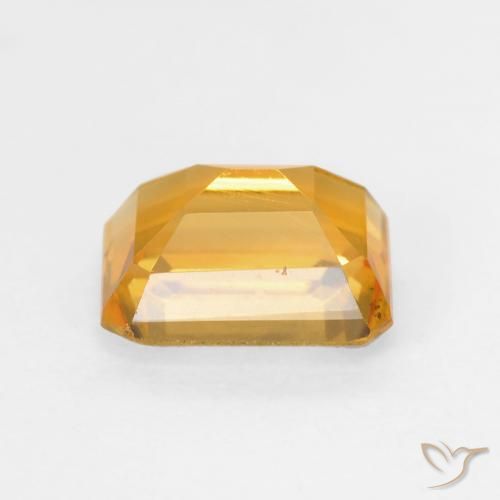 Citrino Laranja Dourada Natural 1.74ct, Corte Octógono / Esmeralda, VVS-VS