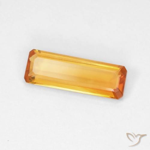 Citrino Laranja escuro-dourado Natural 1.06ct, Corte Octógono / Esmeralda, VVS-VS