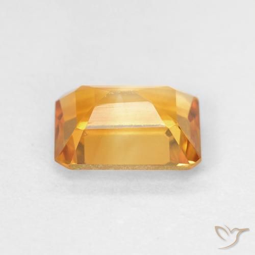 Citrino Laranja escuro-dourado Natural 1.40ct, Corte Octógono / Esmeralda, VVS