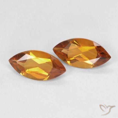 Pedras preciosas de Citrino Laranja Médio natural de 0.93 ct, Marquesa, VS
