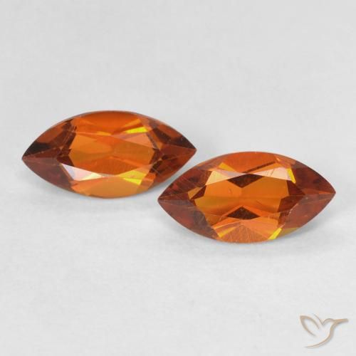 1.02ctw Natural Laranja Profundo Citrino, Marquesa, VS