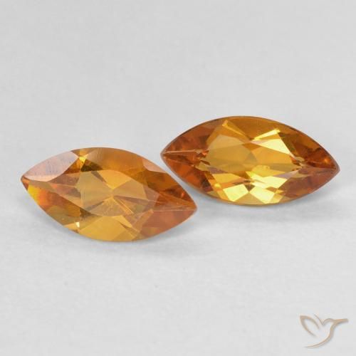 Pedras preciosas de Citrino laranja marrom natural de 1.00 ct, Marquesa, VVS-VS