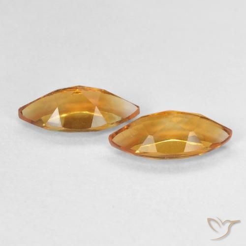 Pedras preciosas de Citrino laranja marrom natural de 1.00 ct, Marquesa, VVS-VS