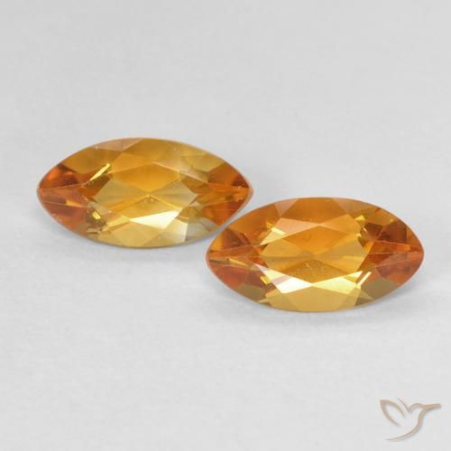 1.04ctw Natural Laranja Médio Citrino, Marquesa, VVS