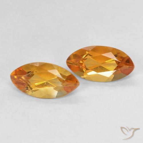 Pedras preciosas de Citrino Laranja Médio natural de 1.04 ct, Marquesa, VVS