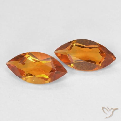 Pedras preciosas de Citrino laranja marrom natural de 0.98 ct, Marquesa, VVS