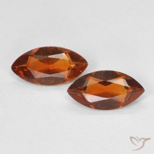 0.88ctw Natural âmbar laranja Citrino, Marquesa, VVS