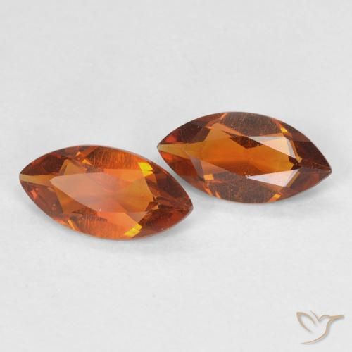 Pedras preciosas de Citrino âmbar laranja natural de 0.88 ct, Marquesa, VVS
