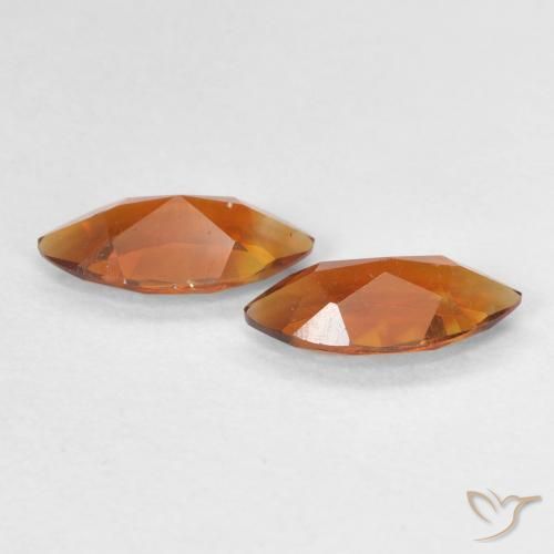 Pedras preciosas de Citrino âmbar laranja natural de 0.88 ct, Marquesa, VVS