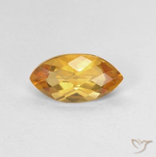 0.95ct Natural Laranja-Ouro Citrino, Marquesa, VVS-VS