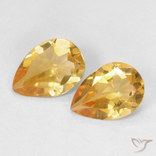 1.11ctw Natural Laranja-Ouro Citrino, Formato de pêra, VVS