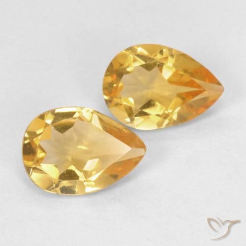 Pedras preciosas de Citrino Laranja-Ouro natural de 1.11 ct, Formato de pêra, VVS