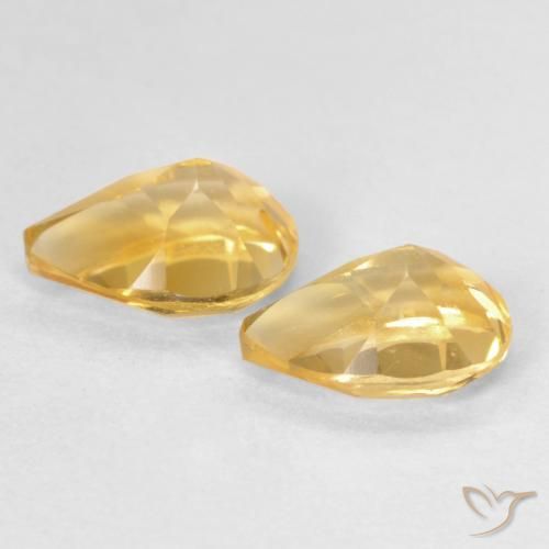 Pedras preciosas de Citrino Ouro natural de 1.41 ct, Formato de pêra, VVS