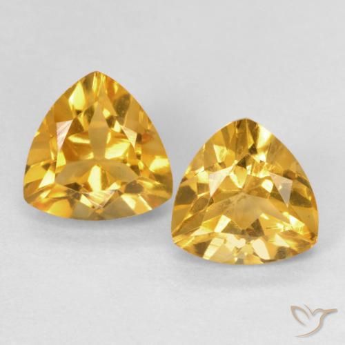1.48ctw Natural Laranja-Ouro Citrino, Trilhão, VVS