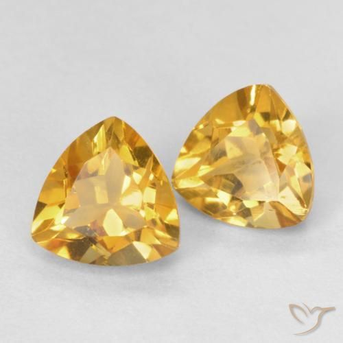 Pedras preciosas de Citrino Laranja-Ouro natural de 1.48 ct, Trilhão, VVS
