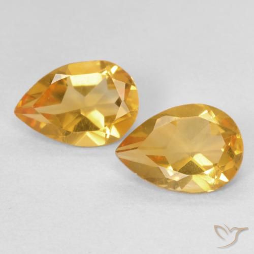 1.14ctw Natural Laranja-Ouro Citrino, Formato de pêra, VVS