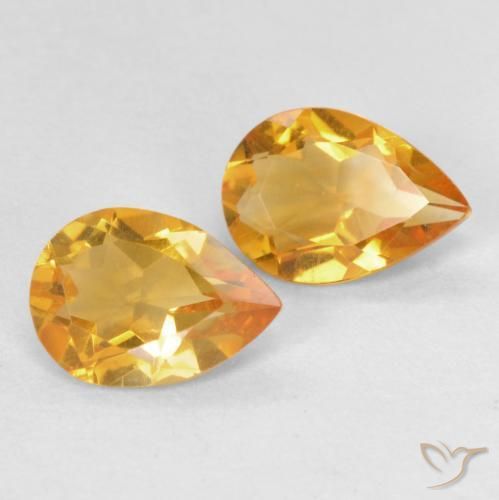 Pedras preciosas de Citrino Laranja-Ouro natural de 1.11 ct, Formato de pêra, VVS
