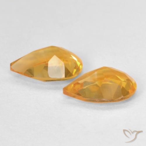 Pedras preciosas de Citrino Laranja-Ouro natural de 1.11 ct, Formato de pêra, VVS