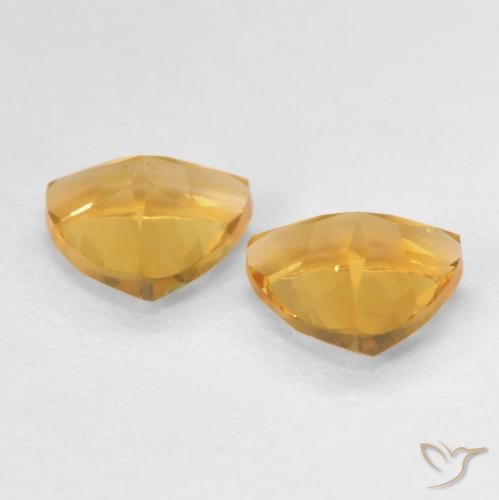 Pedras preciosas de Citrino Laranja-Ouro natural de 1.25 ct, Trilhão, VVS
