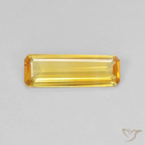 0.94ct Natural ouro brilhante Citrino, Corte Esmeralda, VVS