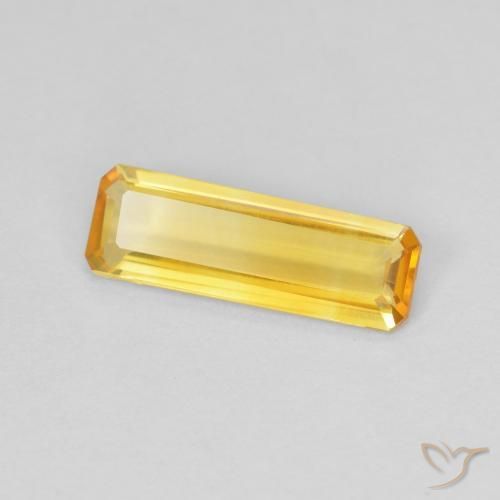 Citrino ouro brilhante Natural 0.94ct, Corte Octógono / Esmeralda, VVS