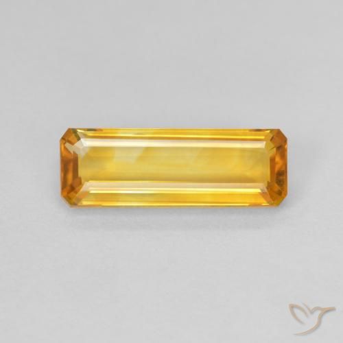1.48ct Natural Dourado médio Citrino, Corte Esmeralda, VVS