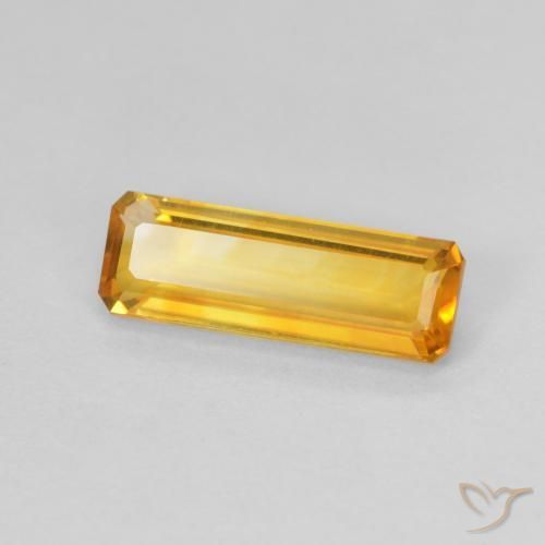 Citrino Dourado médio Natural 1.48ct, Corte Octógono / Esmeralda, VVS