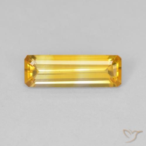 1.24ct Natural Laranja Dourada Citrino, Corte Esmeralda, VVS