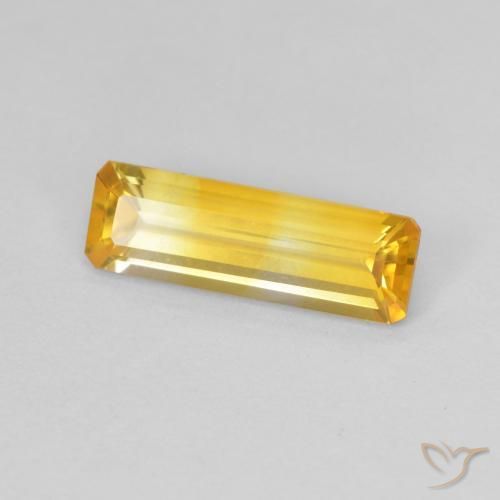 Citrino Laranja Dourada Natural 1.24ct, Corte Octógono / Esmeralda, VVS