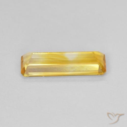 Citrino Laranja Dourada Natural 1.24ct, Corte Octógono / Esmeralda, VVS