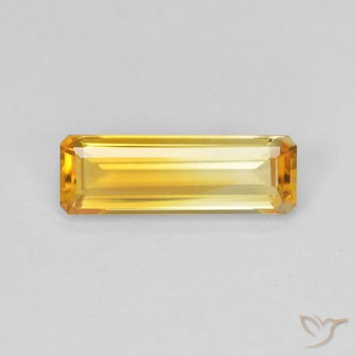 1.26ct Natural Dourado médio Citrino, Corte Esmeralda, VVS