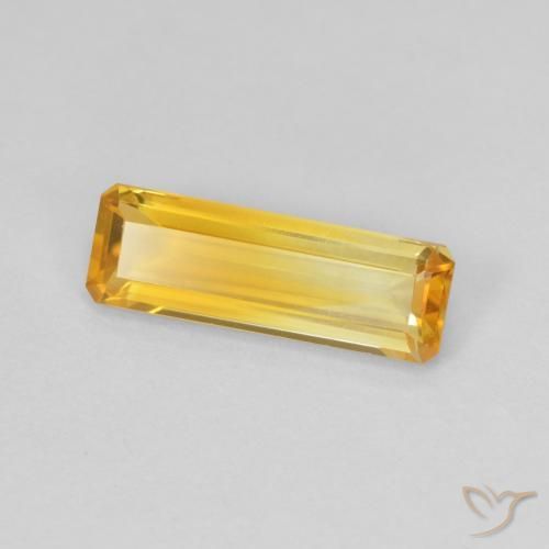 Citrino Dourado médio Natural 1.26ct, Corte Octógono / Esmeralda, VVS