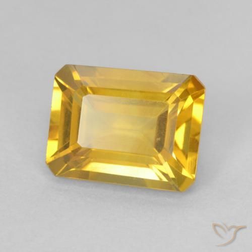Citrino Dourado Natural 1.64ct, Corte Octógono / Esmeralda, VVS