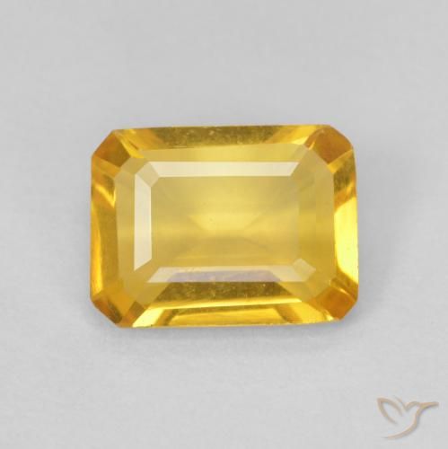 1.18ct Natural Dourado Citrino, Corte Esmeralda, VVS