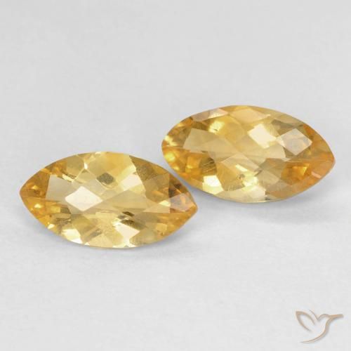 Pedras preciosas de Citrino Laranja Dourada natural de 1.58 ct, Marquesa, VS